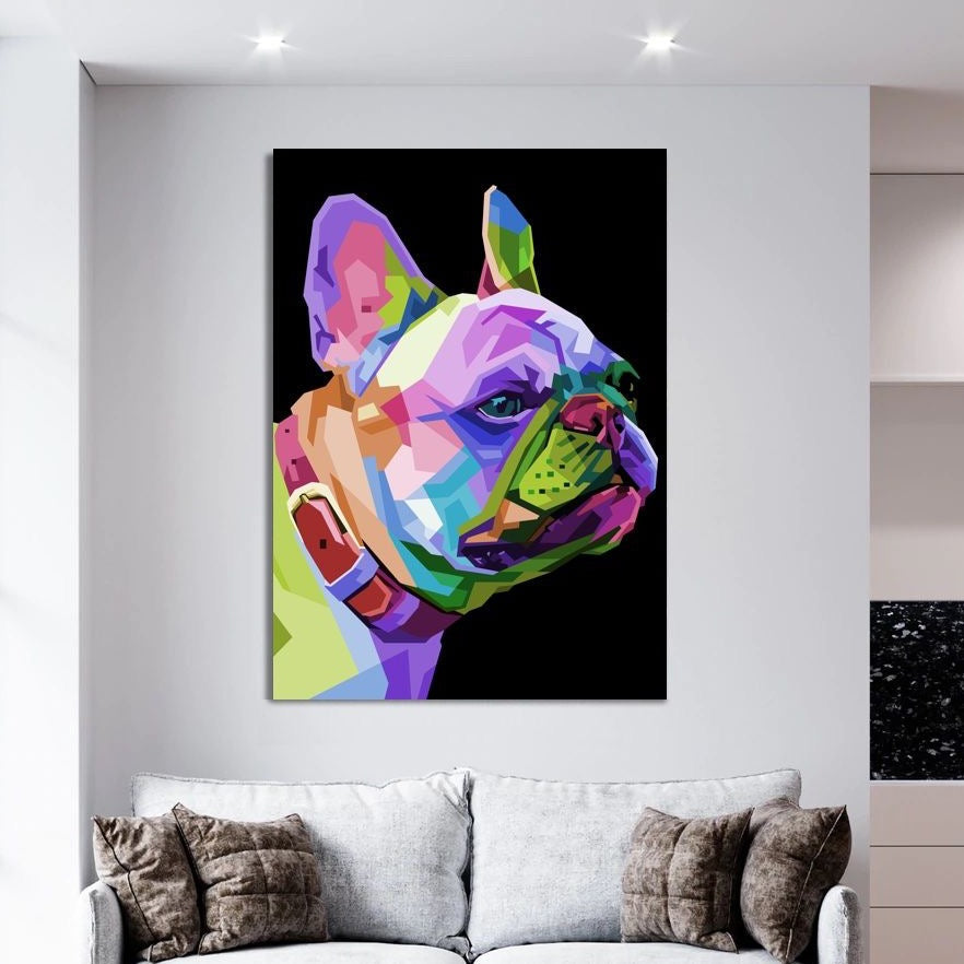 Schilderij French Bulldog (Canvas)